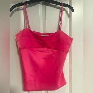 NWT WAYF Bright Pink Fitted Bustier Camisole - S
